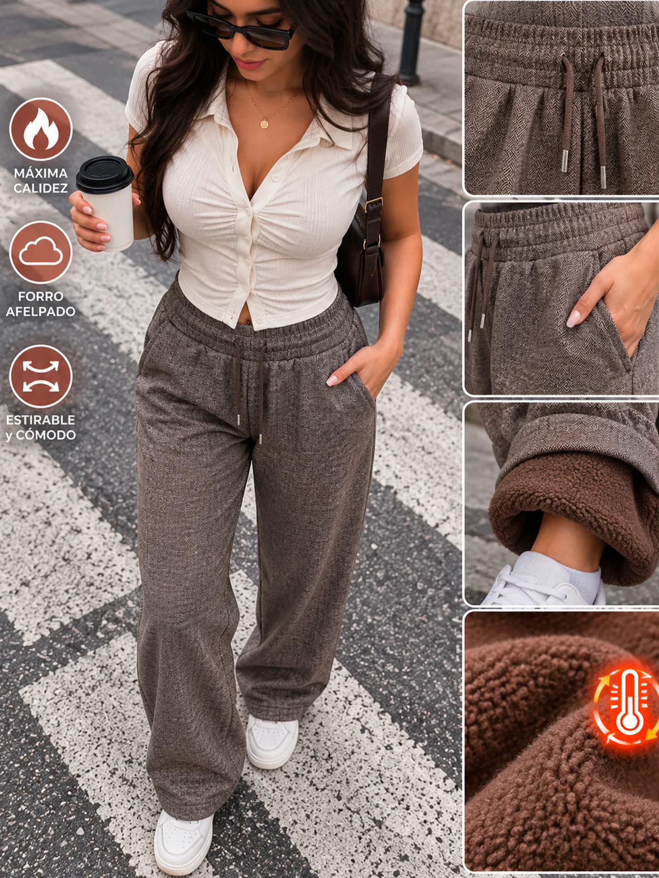 AD2650 Pantalón de vestir con estampado 15895